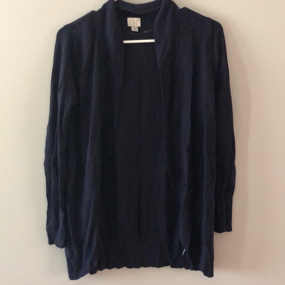 a new day Sweaters - A New Day Navy Blue Open Front Cardigan